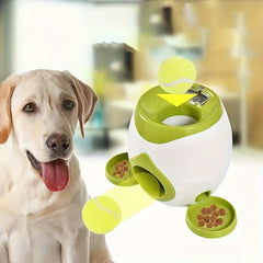 Dog Toys, Dog Training Toys, Dog Food Reward Machine, Pet Reward Machine with 2pcs Feeding Tray and Scoop Dog Ball Toys, Dog Toys Throw Ball Toys Dog Training Supplies - Kerala Elegance