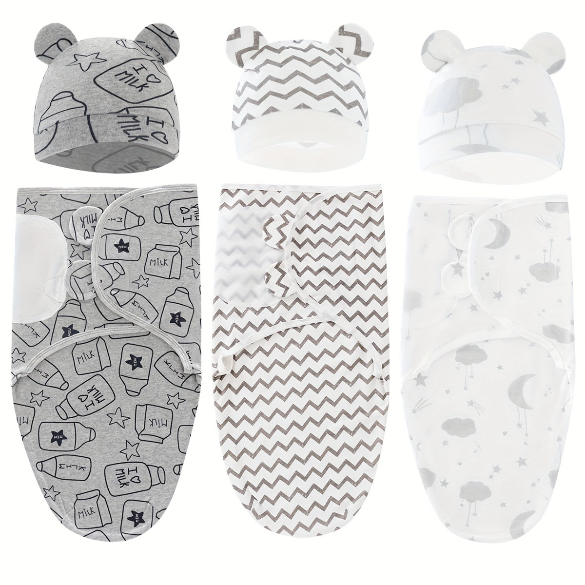 Keep Your Baby Cozy And Secure With This Adjustable Cotton Swaddle Wrap - Perfect For 0-6 Month Olds!