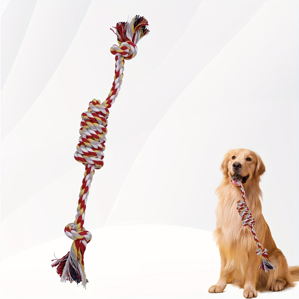 Durable Cotton Rope Dog Toy - Battery-Free, Ideal For Chewing & Playtime Fun Dog Rope Toy Durable Dog Toys For Aggressive Chewers - Kerala Elegance