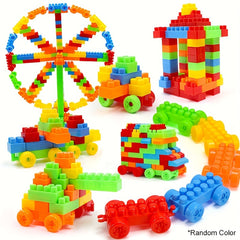 100pcs Building Blocks Set, Educational Toys, DIY Bricks Gift Set, Random Colors, Halloween/Thanksgiving Day/Christmas Gift