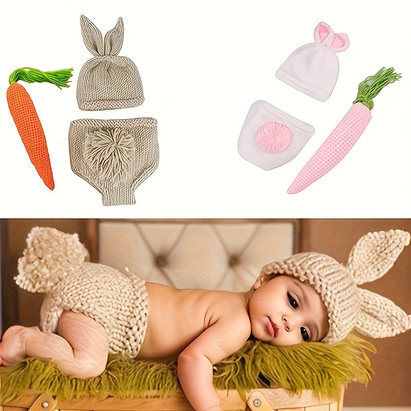 Adorable Newborn Rabbit Costume - Perfect for Baby Photography & Crochet Bunny Knitting!