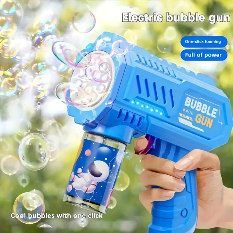 Bubble Gun: Outdoor Electric Toy with Light Effects, Suitable for Beaches, Pools, And Parties - No Batteries Or Liquids Included