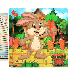 Wooden Jigsaw Puzzle, Cartoon Pattern Jigsaw Puzzle, Flat Panel Jigsaw Puzzle, Exercise Concentration And Cultivation Of Patience, Early Education Toy Gift