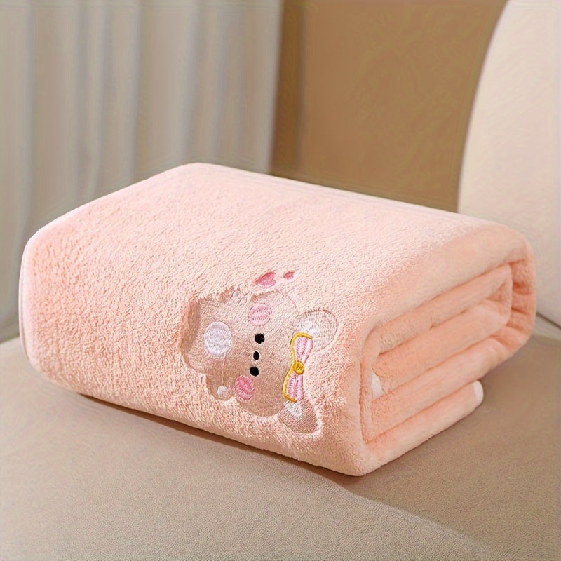 2-Pack Ultra-Soft Coral Fleece Baby Bath Towels - Quick Dry, Thick & Lint-Free For Newborns To 3 Years