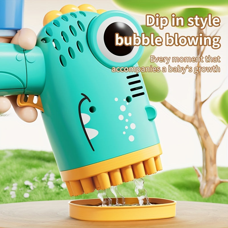 1pc Portable Automatic Bubble Gun with LED Lights - Creates Magical Atmosphere, Perfect for Birthdays, Outdoor Gatherings, and Gifts for Boys and Girls - Battery Powered, Safe and Fun