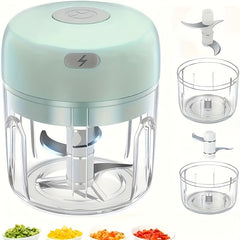 Electric Garlic Chopper, Portable Vegetable Hopper, Garlic Press, 250ML/100ML, Garlic Grinder Crushing Onion Chopper, Vegetable Mixer, Cordless Food Processor, Used For Ginger, Chili, Fruit Meat, Spices, Beans