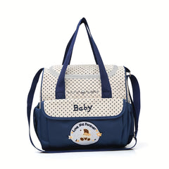 5pcs/set Fashion Embroidery Bag Multi-functional Large-capacity Single-shoulder Mother Bag, Travel Mom Diagonal Cross Diaper Bag Set