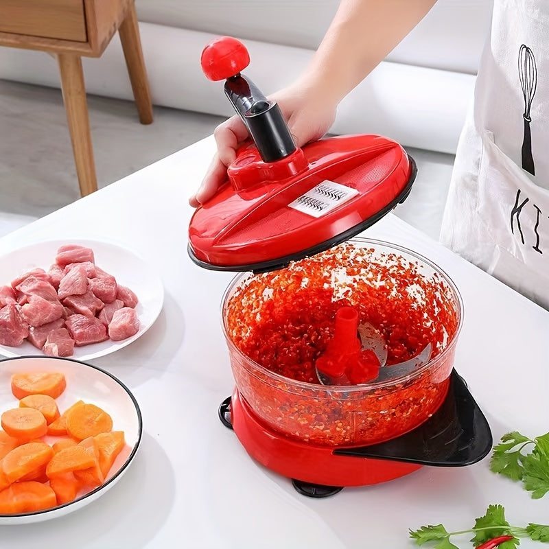 Manual Meat Grinder and Multifunctional Vegetable Slicer Set – Hand Shake Mixer, Carrot Shredded Grater, Food Crusher – Perfect for Meat Mixing, Vegetable Cutting – Essential Kitchen Accessories – Kerala Elegance