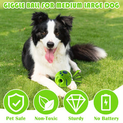 Wobble Giggle Ball For Dogs, Interactive Pet Toy, Funny Giggle Sounds Teeth Cleaning Toy, For Playing/Training/Herding, For Medium Large Dogs - Kerala Elegance