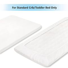 Premium Soft Microfiber Fitted Crib Sheet Set - Cozy Nursery Bedding For Standard Crib & Toddler Mattresses, 28x52x8, White