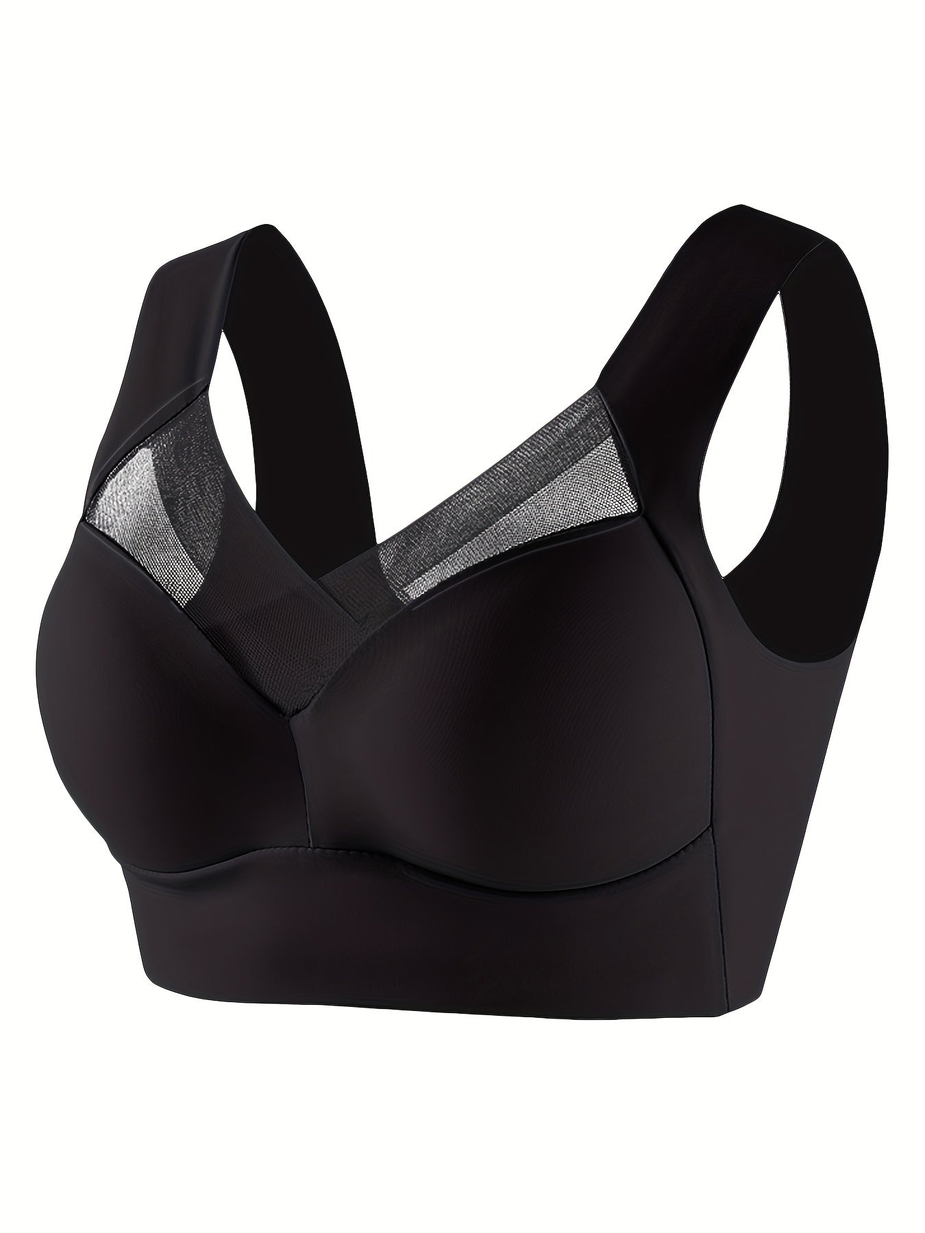 Ultra-Soft Wireless Mesh Bra - Seamless, Sweat-Wicking, Full Coverage - Stylish Lacy Detail, Perfect for Everyday Wear - Womens lingerie & Underwear