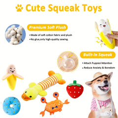 20 PCS Dog Toys, Puppy Chew Toys For Fun And Teeth Cleaning, Dog Squeak Toys, Treat Dispenser Ball, Tug Of War Toys, Puppy Teething Toys, Dog Rope Toys Pack For Medium To Small Dogs - Kerala Elegance