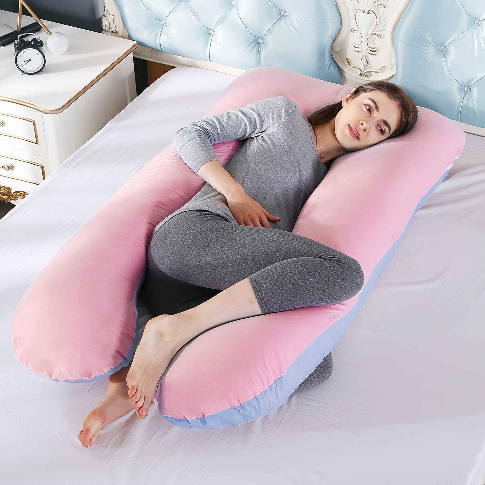 Pregnancy Pillow for Sleeping, U Shaped Pillow, Large pillow, Maternity Body Pillow, Pink