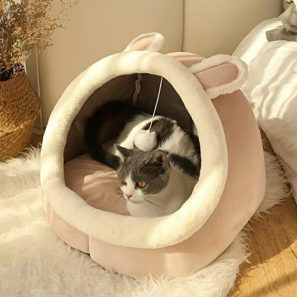 Cozy Cat Bed Tent: The Perfect Indoor Pet House For Your Feline Friend!