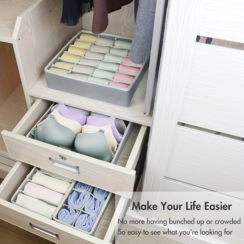 24 Grids Collapsible Closet Cabinet Organizer: Perfect for Socks, Underwear, Handkerchiefs, Ties, and Belts