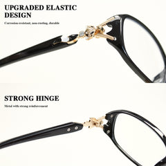 3pcs Fashion Reading Glasses Elegant Metal Unique Decorative Frame Exquisite Design Women's Computer Glasses