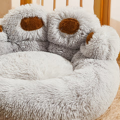 Ultra-Soft Long Plush Winter Warm Pet Bed - Luxurious Cat & Dog Kennel - Cozy Sleeping Sofa for Animals