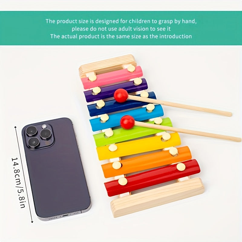 Beginner's Montessori 6-in-1 Educational Toy: Music, Beads & Learning Shapes, Portable & Perfect for Gifting