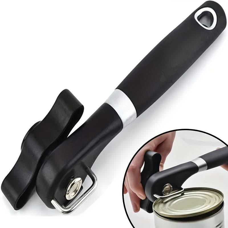 1pc, Can Opener, Stainless Steel Manual Can Bottle Opener With Smooth Edge, Ergonomic Design, Easy To Adjust Large Knob And Anti-Slip Comfortable Crank, Kitchen Stuff