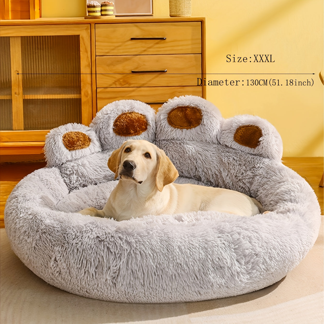 Ultra-Soft Long Plush Winter Warm Pet Bed - Luxurious Cat & Dog Kennel - Cozy Sleeping Sofa for Animals