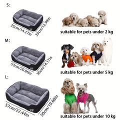 1pc Warm Nest For Pets In Winter, Candy Colored Square Nest, Warm Washable Pet Nest With Fleece Is Suitable For Small And Medium-sized Dogs And Cats To Sleep In Winter