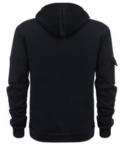 Men's Hooded Solid Long Sleeve And Zippered Henley Neck Sweatshirt With Multiple Pockets, Chic And Versatile Hoodie For Men's Spring And Autumn Outdoors Wear