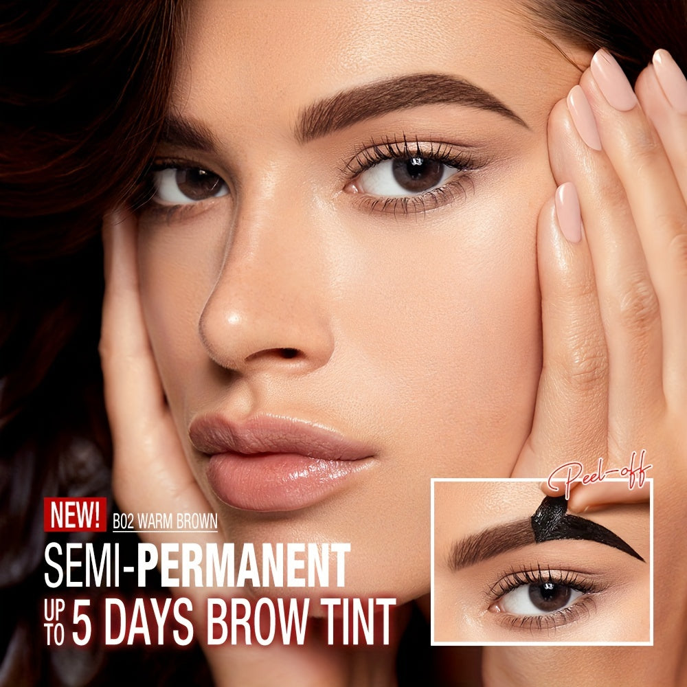 Tattoo Brow Gel, Peel-off Semi-permanent, Even Dyeing, Long Lasting Eyebrow Makeup Up To 5 Days