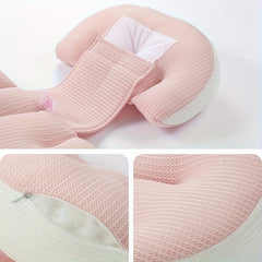 Adjustable U-Shaped Maternity Pillow, Medium Soft Polyester Fiber Pregnancy Pillow for Back Support, Side Sleeping Cushion for Pregnant Women 14+, Multi-Functional Maternity Sleep Aid Accessory