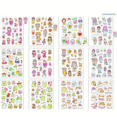 Heartfelt Journal Stickers - Student Girl Stickers - Cartoon Stickers Free Cutting Scrapbook Material - Perfect Gift!