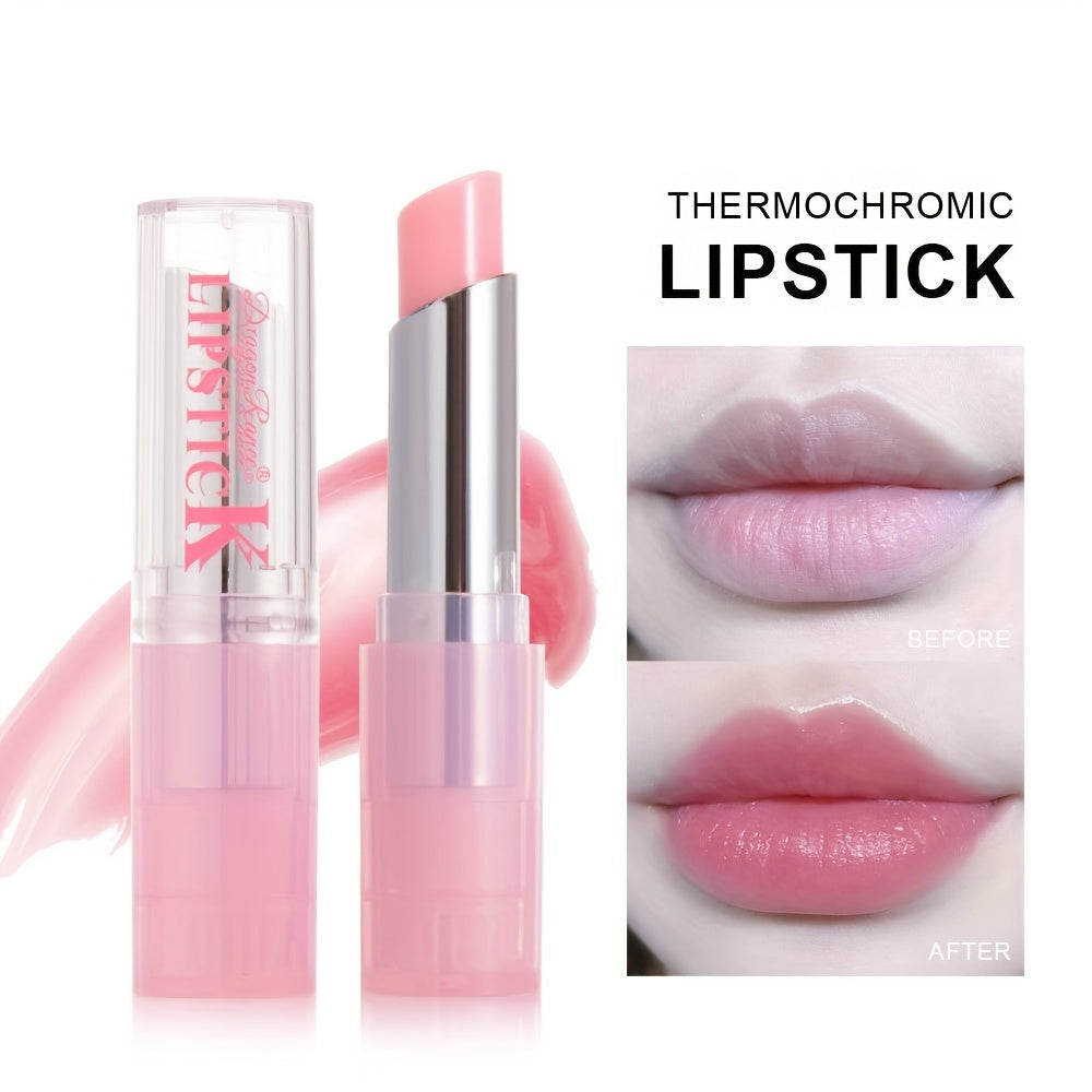 Color-changing Waterproof Lip Balm with Plant Squalane Moisturizing and Non-fading Long-lasting Jelly Lip Gloss for Valentine's Day