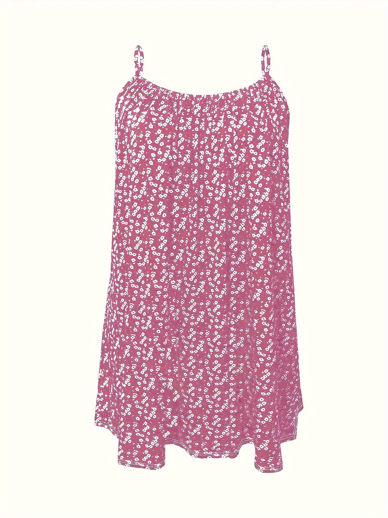 Plus Size Blooming Cami Dress - Effortlessly Chic Sleeveless Floral Pattern, Ideal for Spring & Summer, Flattering Casual Wear for Curvy Women