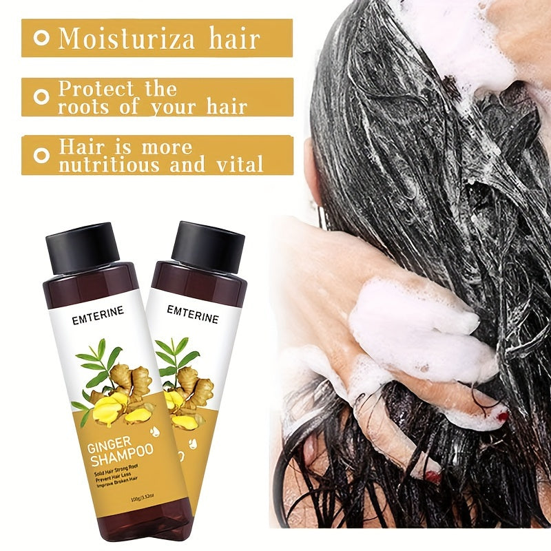 100g Ginger Shampoo, 2-in-1 Formula, Oil Control, Volume Boost For Thinning Hair, Hair Root Strengthening, Fresh Scent