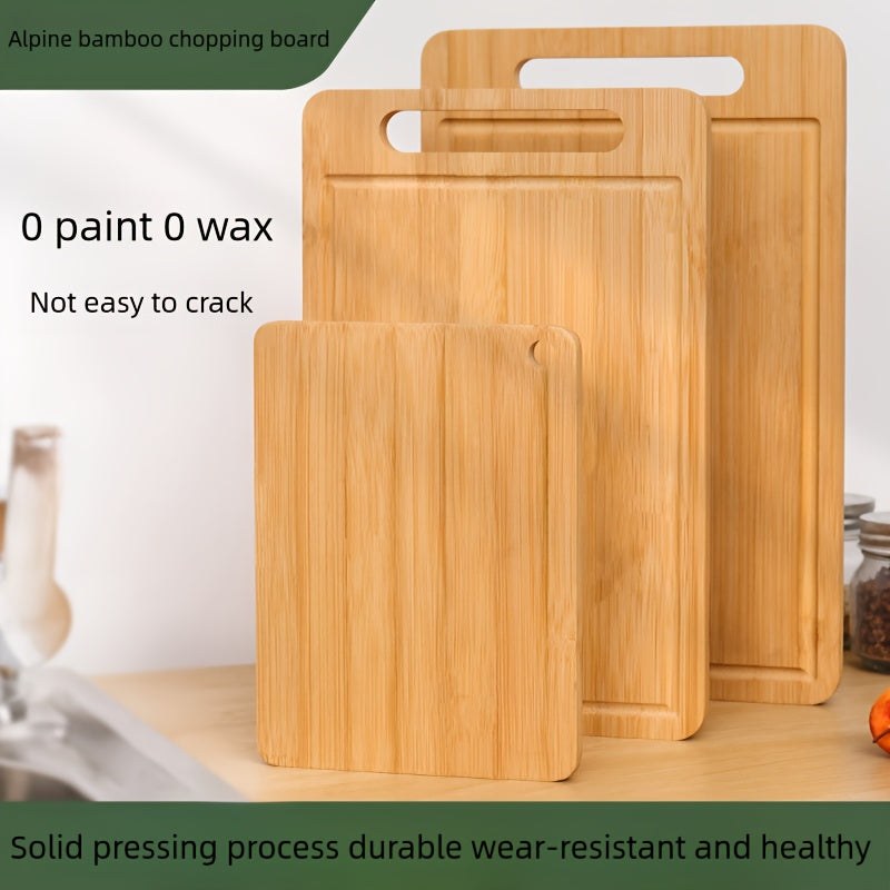 Royal Craft Bamboo Cutting Board Set, With Juice Groove - Thick Chopping Block For Meat & Vegetables, Easy-Grip Handle, Perfect For Kitchen & Dining, Ideal For Christmas/Ramadan/Respect For The Aged Day, Food-Safe Material