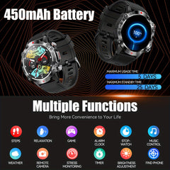 INEYES Smart Watch For Men, 3.53cm Screen With Wireless Call Rugged Outdoor Smart Watch Men's Smart Watch For IPhone Android, Birthday Gift