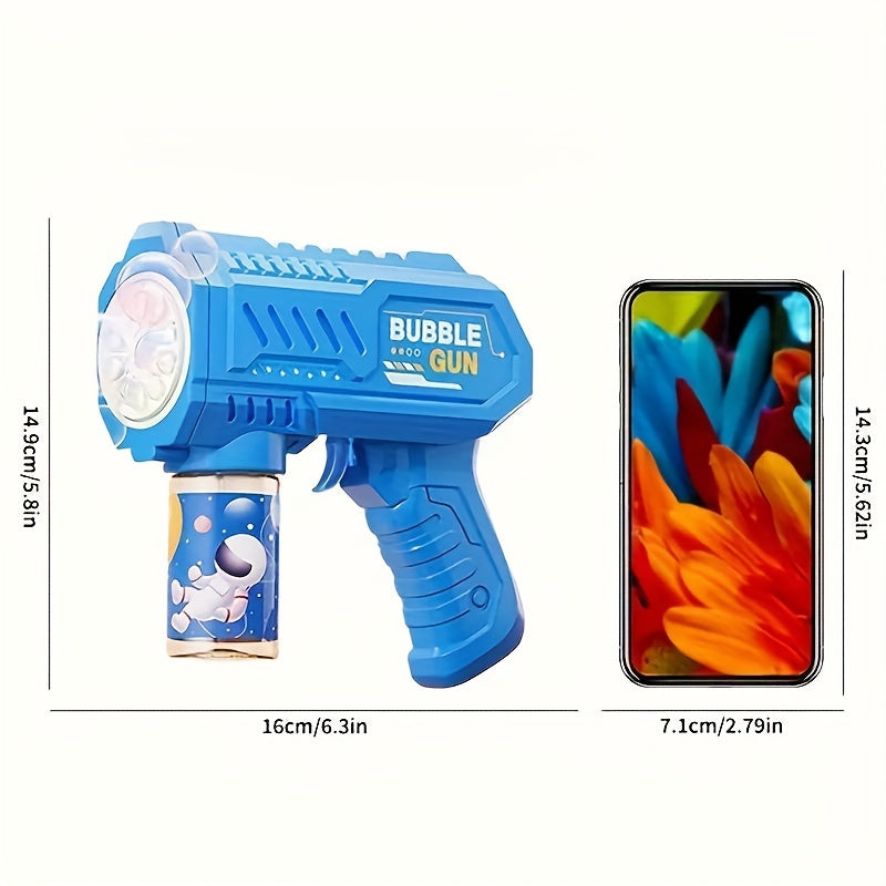 Bubble Gun: Outdoor Electric Toy with Light Effects, Suitable for Beaches, Pools, And Parties - No Batteries Or Liquids Included