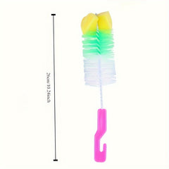 2pcs/set Baby Bottle Cleaning Brushes Set Bottle Brushes Nipple Brush Random Color