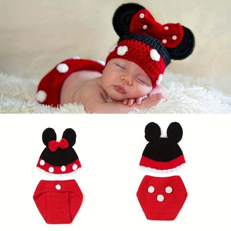 Hand-Knit Kid's Mouse Costume - Perfect for Cute Photos, Imaginative Play & Holidays Gift