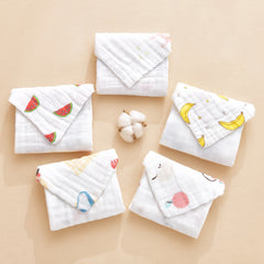 4 Pcs 23.01x23.01cm Cotton Soft Baby Towels: Handy for Bathing, Feeding, Wiping, and Burping - Suitable for 0-3 Year Olds