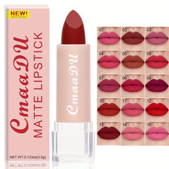 Velvet Matte Lipstick Set, 15 Colors, Long-Lasting, Non-Stick Cup, Waterproof Moisturizing Lip Gloss, Fashion Classic Shades For Daily & Date, Perfect Women's Gift