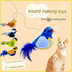 Simulated Bird Cat Toy, Indoor Cat Sports Interactive Bird Toy, Can Make Sounds, Random Tail Pattern - Kerala Elegance