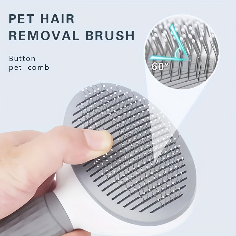 Self-cleaning Dog Hair Brush, Pet Hair Remover Brush And Dematting Comb For Dogs And Cats, Grooming Tool For Easy And Effective Hair Removal And Detangling