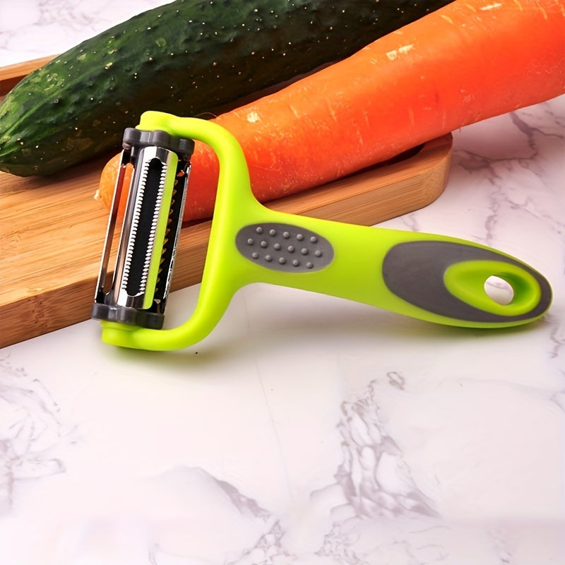 3-in-1 Multifunctional Peeler Kitchen Vegetable and Fruit Peeler with Grater Shredder Melon Planer and Fruit Skin Scraper