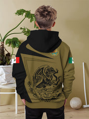 Boys' Cool Eagle & Worm Print Hoodie - Casual Long Sleeve Pullover With Stretch, Machine Washable - Perfect For Spring/Fall Hoodies For Boys Short Sleeve Hoodie