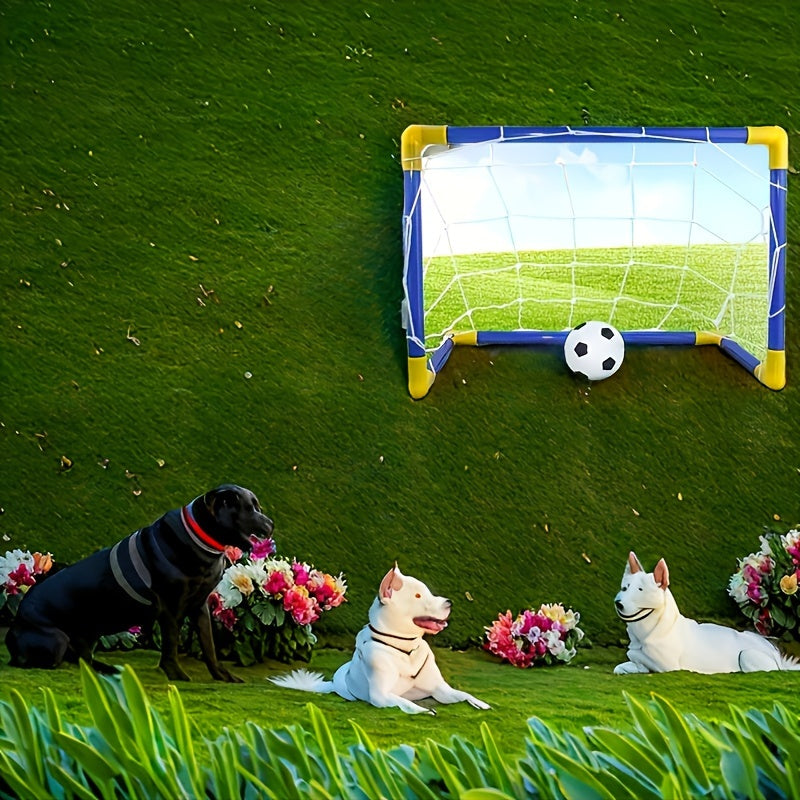 Portable Plastic Detachable Soccer Goal Set For Dogs - Outdoor Sports & Exercise Toy - Kerala Elegance