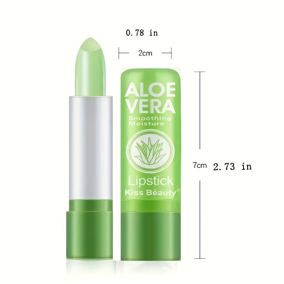 Aloe Vera Color Changing Lipstick - Long Lasting, Moisturizing, Waterproof Lip Care With Nutritious Plumper Tinted Lip Gloss Valentine's Day Gifts