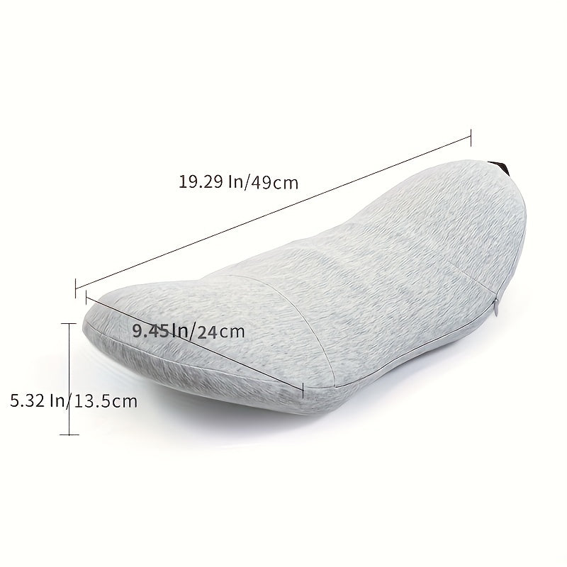 1pc Memory Foam Lumbar Pillow For Lower Back Pain Relief And Support - Perfect For Side Sleepers, Pregnant Mommy