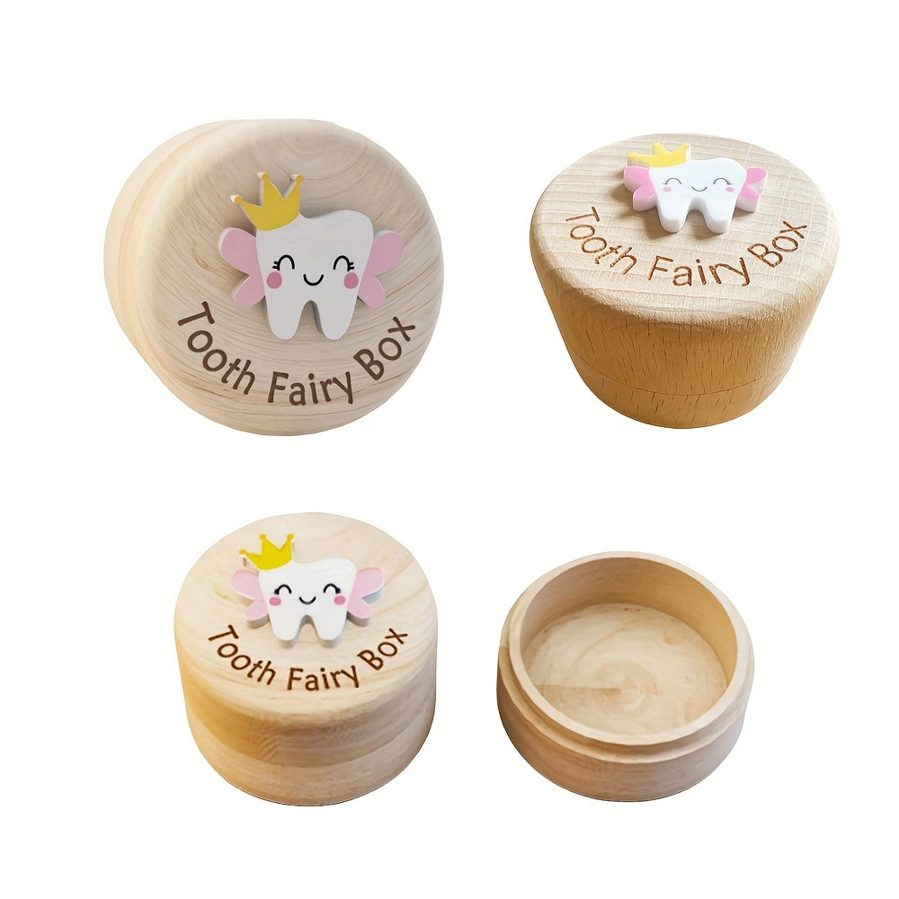 Wooden Tooth Fairy Box: A Charming Keepsake for Baby'S First Tooth, Perfect for Birthdays Or As a Newborn Gift