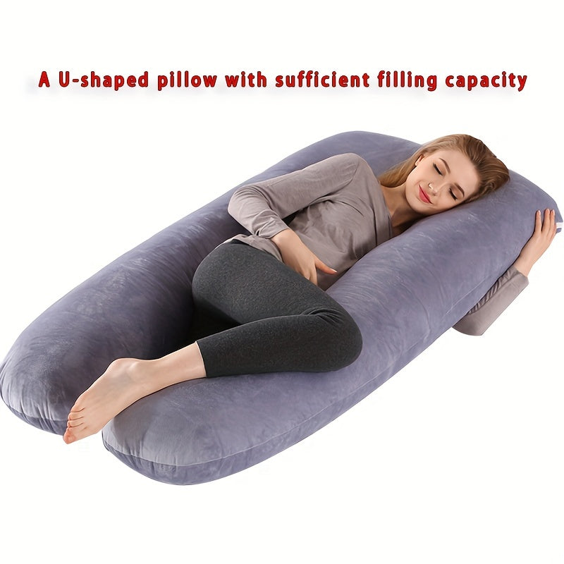 U-shaped Pregnant Woman Pillow With Sufficient Filling Capacity, Cushion, Waist Pillow, Multifunctional Waist Support Side Sleeping Pillow