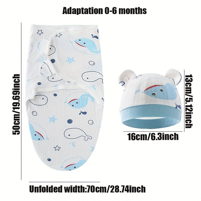 The Perfect 1 Set Swaddle For 0-6 Months Old Babies - Adjustable, Comfortable & Safe Sleeping Bag For Boys & Girls!