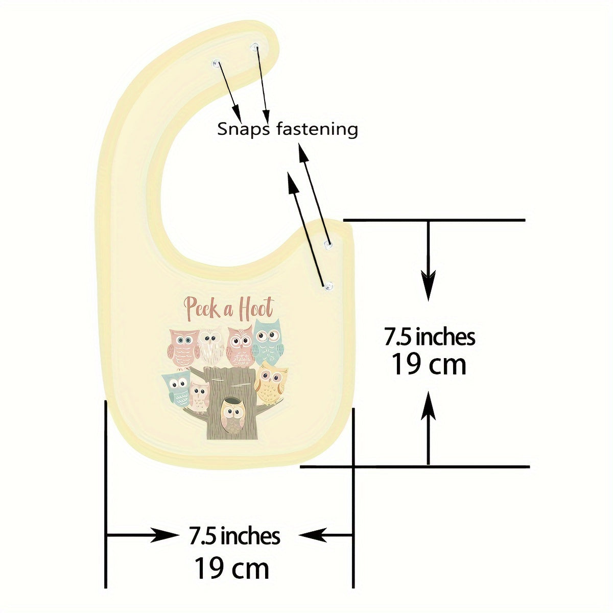 6pcs Cartoon Seasonal Printed Bibs, Adjustable With Buttons, Waterproof Bibs For Feeding